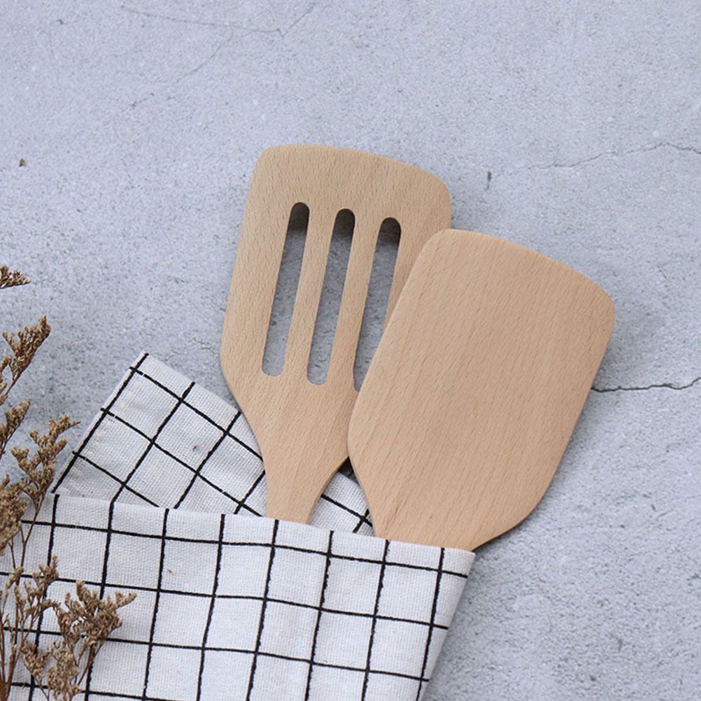 Kitchen Utensils - 2Pcs Premium Wooden Baking Shovel Set
