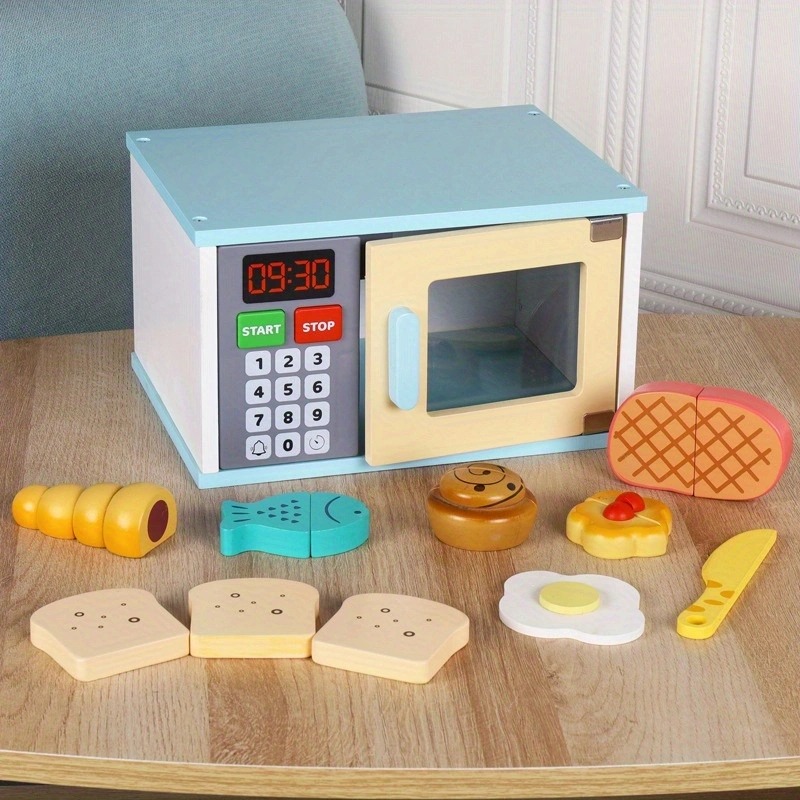 Kitchen Kids Baking Set - Wooden Kitchen Oven Toy Set, Simulation