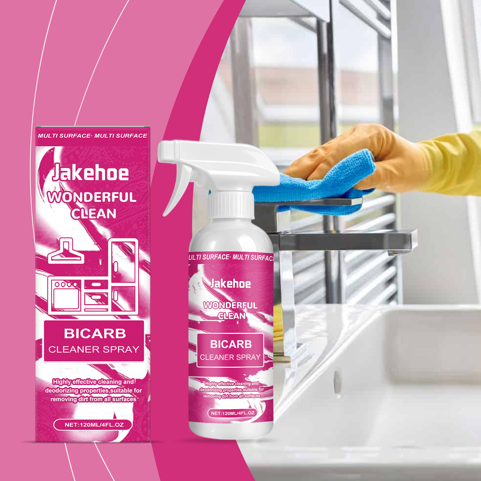 Kitchen Cleaner Baking Soda - Baking Soda Cleaning Spray,Heavy Duty Kitchen