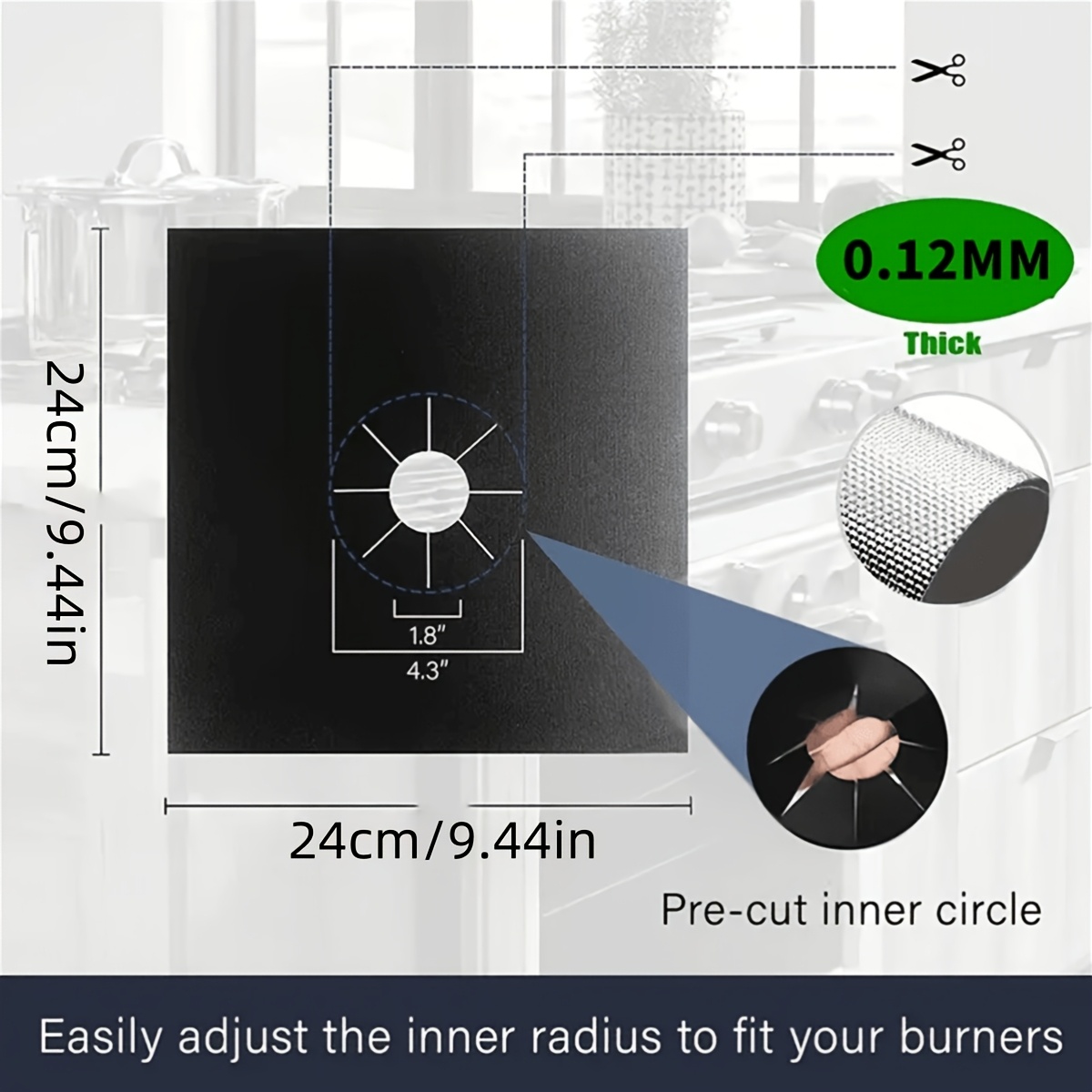 2PCS Teflon Gas Stove Cover, 0 - Kitchen Baking Mat recensie en prijs
