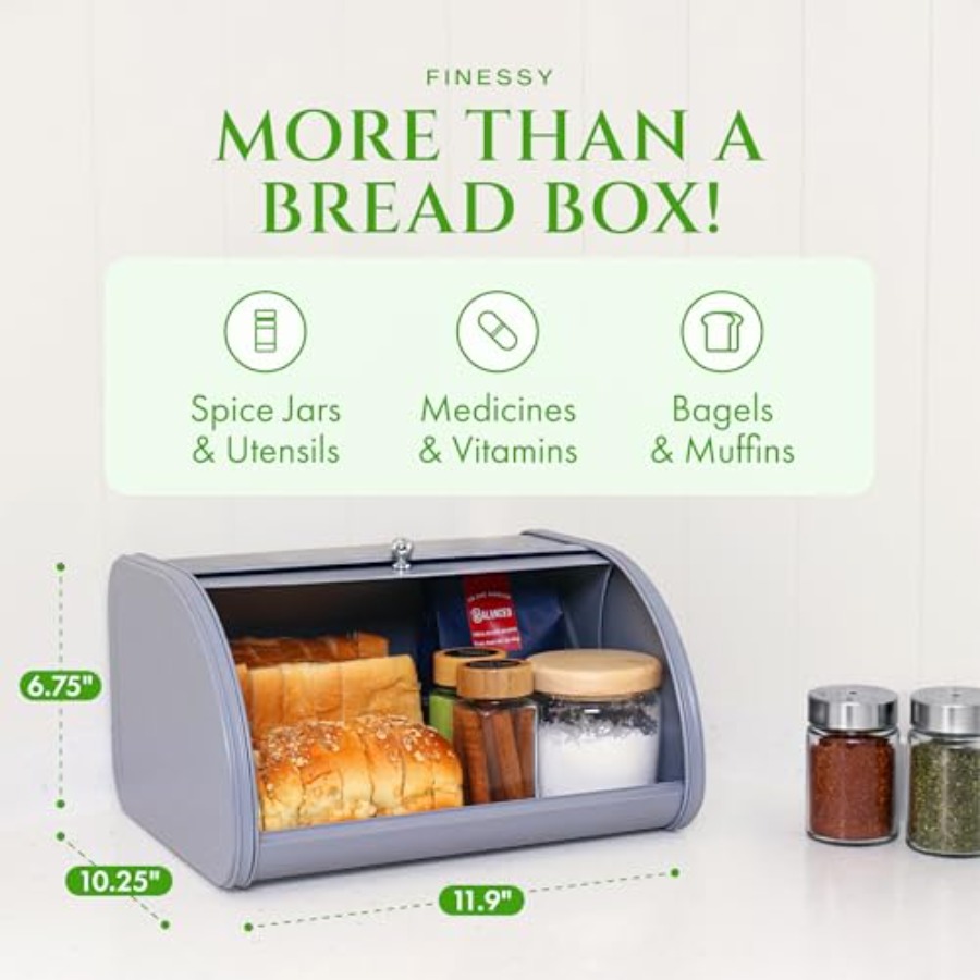 Modern Metal Bread Box for Kit - Kitchen Baking Mat recensie en prijs