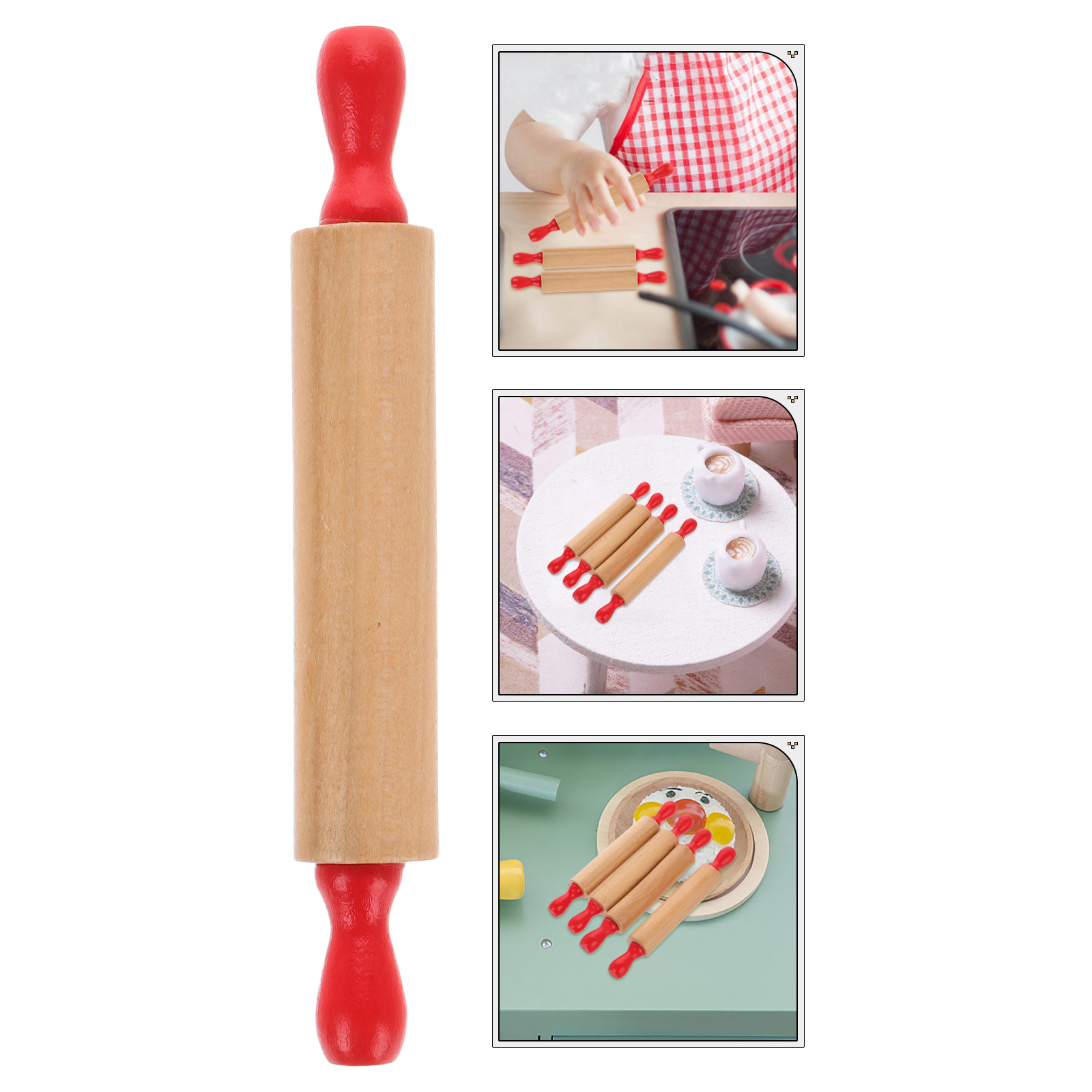 4Pcs Kids Rolling Pin Small Wo - Baking Kitchen Kids recensie en prijs