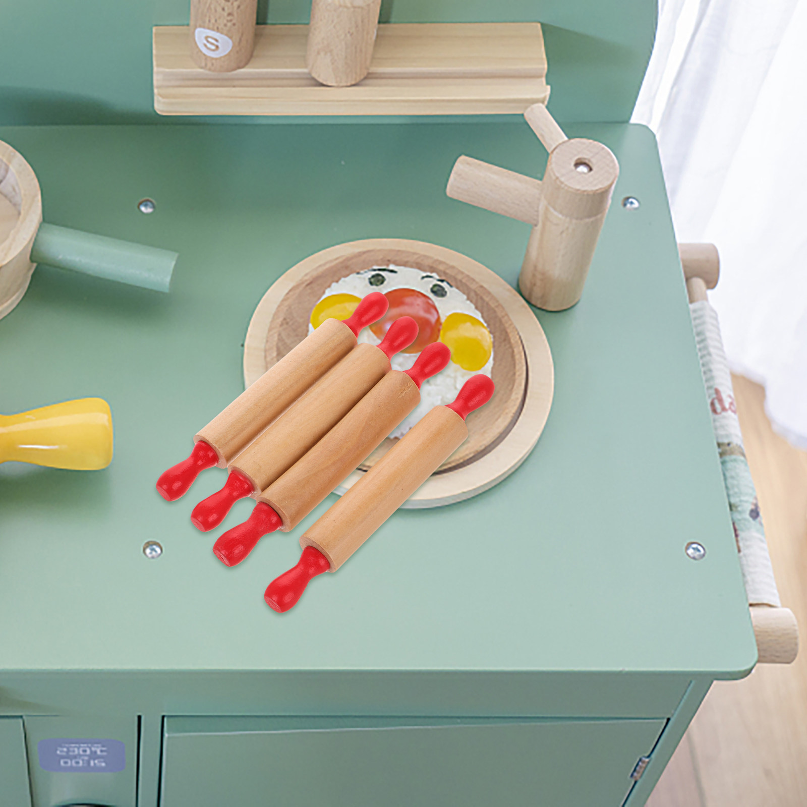 4Pcs Kids Rolling Pin Small Wo - Baking Kitchen Kids recensie en prijs