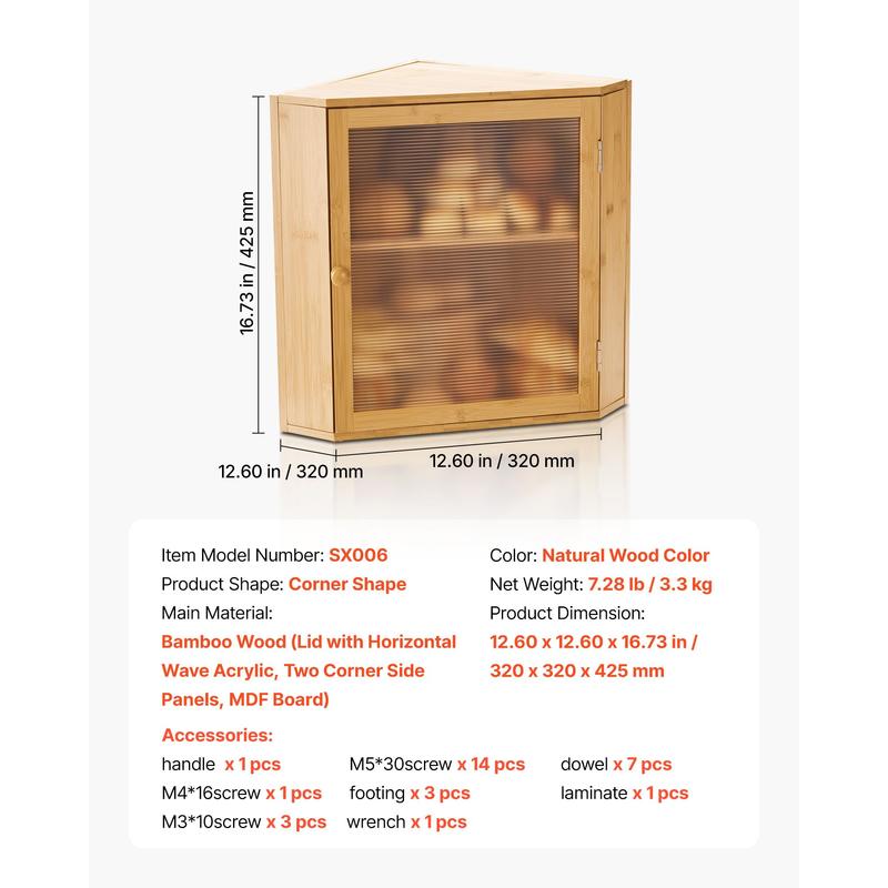 Corner Bread Box for Kitchen C - Kitchen Baking Corner recensie en prijs