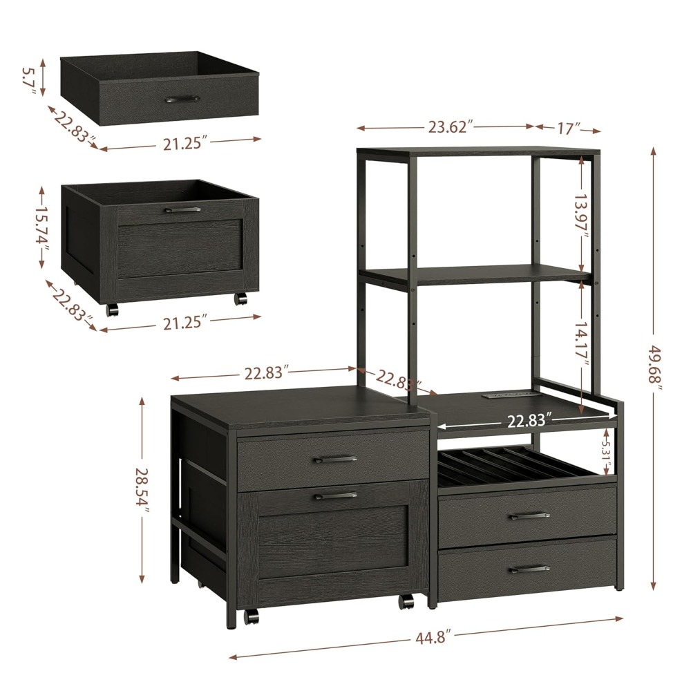 Mini Fridge Stand with Wine Ra - Kitchen Baker recensie en prijs