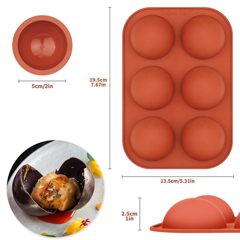6 Cavities Semicircle Silicone - Kitchen Baking Utensils recensie en prijs