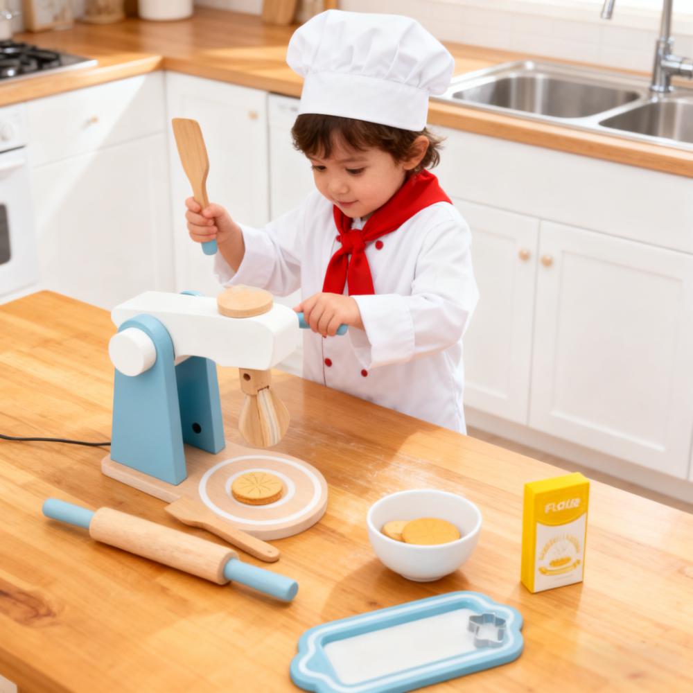 Wooden Pretend Kitchen Playset - Kitchen Kids Baking Set recensie en prijs