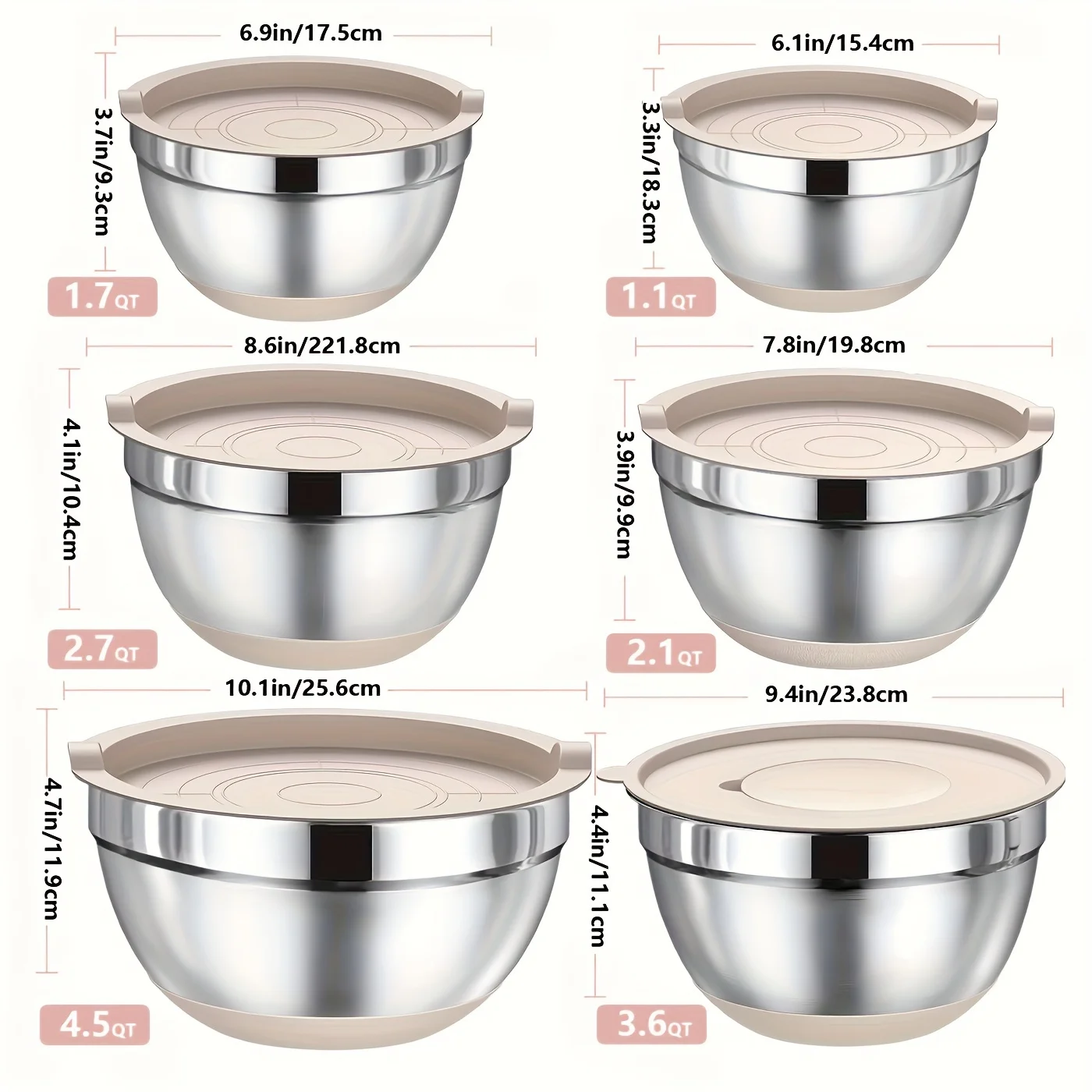 Set of Mixing Bowls Made of St - Kitchen Baking Utensil Set recensie en prijs